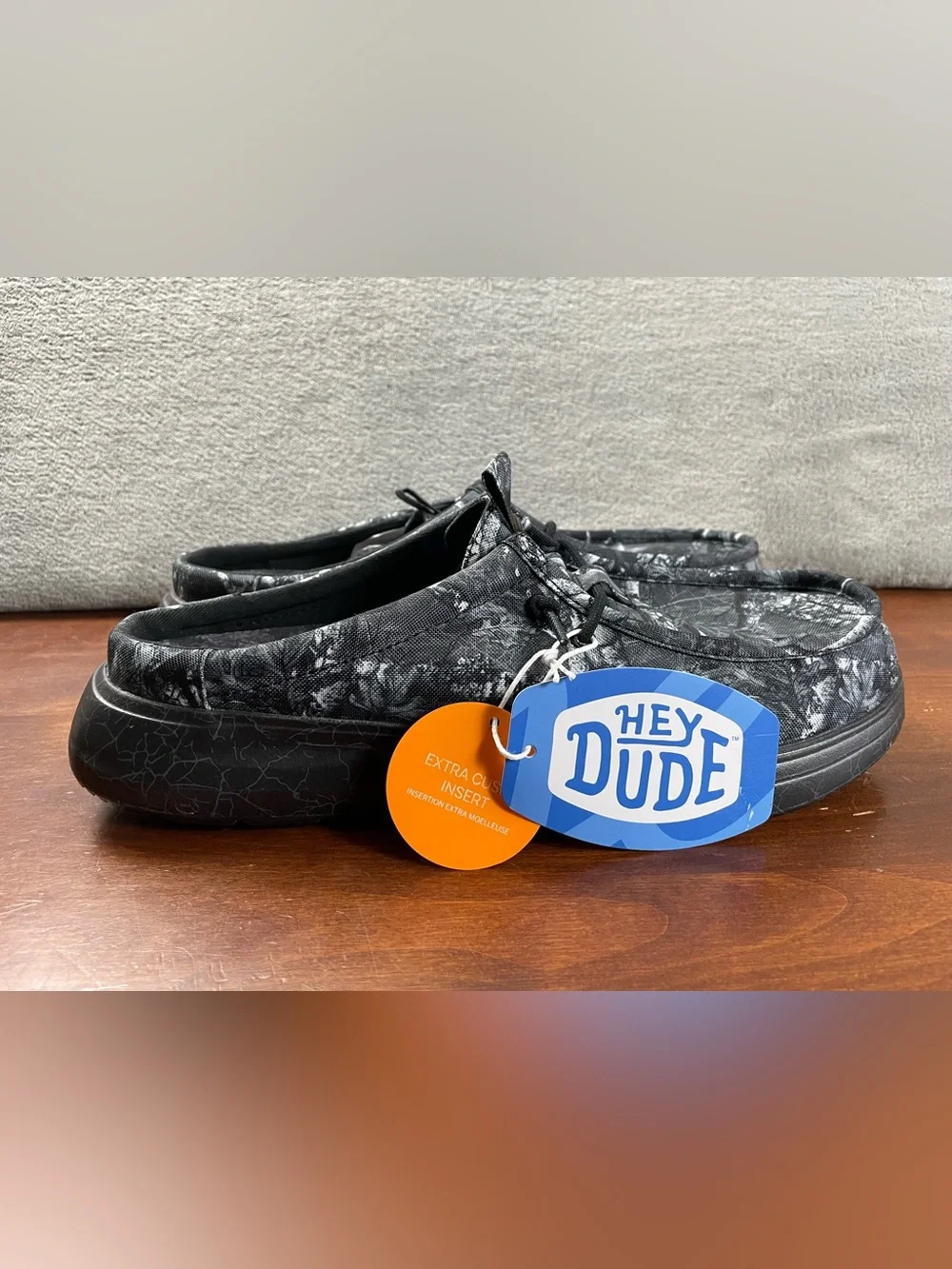 Hey Dude Jelly Roll Wally Comf Slip Limited Edition Black Camo Mens 11 Loafers